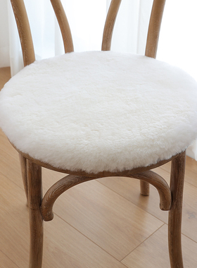 小沙羊剪绒短毛沙发垫圆形椅垫坐垫餐椅方垫凳子垫椅子垫咖啡椅垫