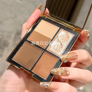 魔法色彩卡片眼影盘五色日常百搭大地色哑光珠光细闪眼影奶茶棕