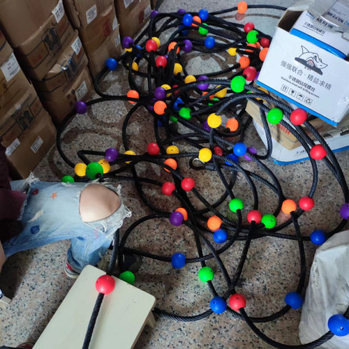 儿童秋千配件攀爬绳制作多人绳子手抓球户外软绳宝宝训练统感玩具