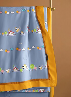 花色宝仿真丝夏凉被 智能PSD样机空调被面料花型展示效果3106