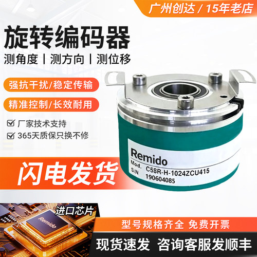 莱卡型空心轴旋转编码器 C58R-H-1024ZCU415通孔 质保一年