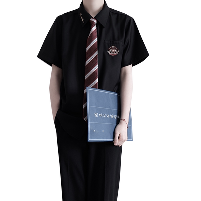 刺篇原创DK制服短袖衬衫夏季