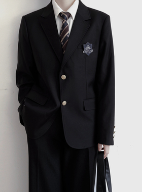 【刺篇】原创正统jk/dk制服西装徽章外套日系两粒扣西服男女休闲