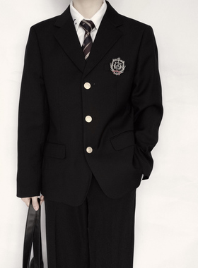 【刺篇】dk制服正统学院风全套秋冬男西服外套衬衫裤领带套装休闲