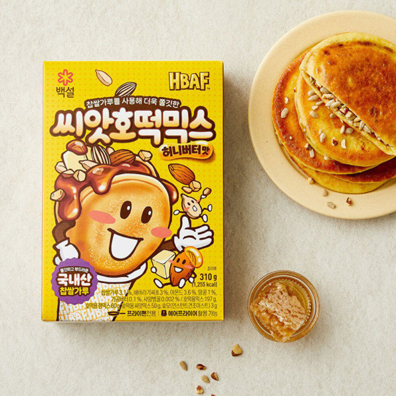 韩国进口料理粉CJ白雪混合蜂蜜黄油味糖饼粉方便料理 310g