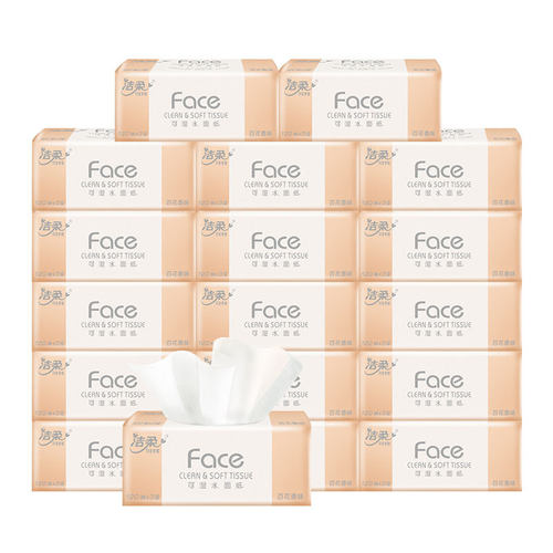 洁柔face抽纸纸巾120抽3层18包