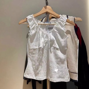 内搭背心bm上衣吊带 tank木耳边蝴蝶结系带无袖 BM女装 Blair