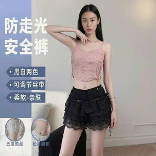 jk裙夏季防走光裙撑短裙收腰修身打底裤甜美可外穿蕾丝花边安全裤