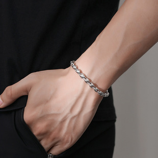 S999纯银男士手链男龙年男生龙头手饰品龙骨足银手镯男款生日礼物
