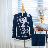 儿童西装 男童英伦风花童礼服主持人朗诵演出服男孩小西服走秀 套装