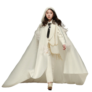 儿童西装套装走秀披风2026新款女童个性演出服小女孩模特舞台高端