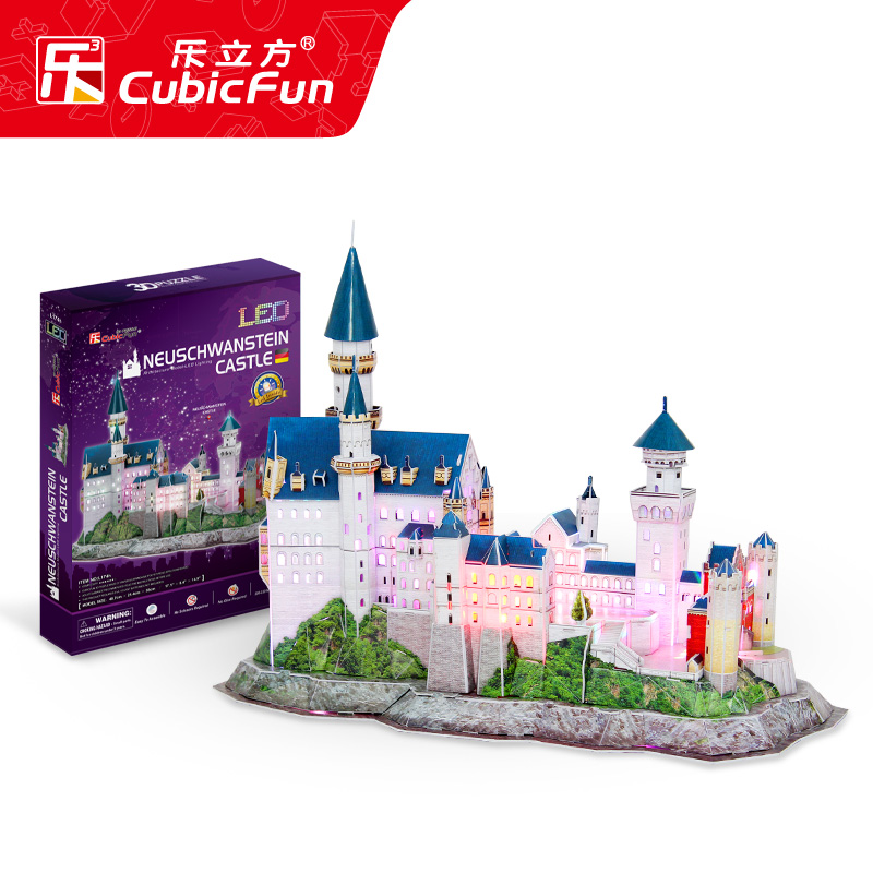 乐立方德国新天鹅城堡迪士尼梦幻公主城堡diy拼图模型成人玩具