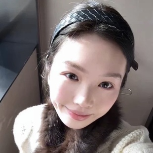 复古小众pu头箍发卡发饰 贵气编织皮质宽边发箍&抓夹 巴黎情书