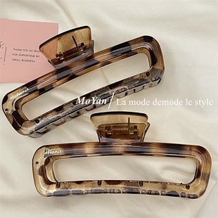 韩系金标13cm超大号抓夹后脑勺发卡高级大码鲨鱼夹发量多发抓新款