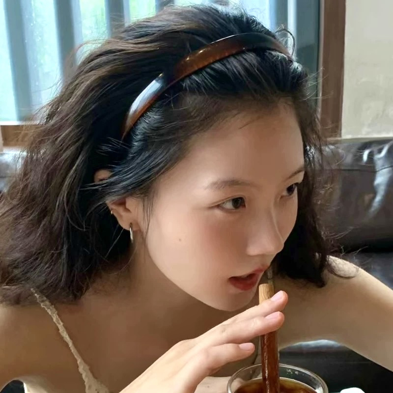 复古感玳瑁发箍！法式博主同款细头箍带齿防滑女春夏洋气发卡发饰