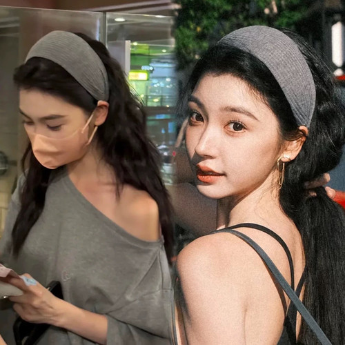 6cm/8cm！易梦玲宽边发箍高颅顶