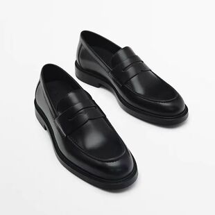 英伦风平底皮鞋 西班牙男鞋 休闲一脚蹬乐福鞋 皮鞋 商务正装