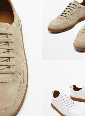 西班牙MD男鞋真皮系带透气低帮慢跑鞋运动休闲复古经典男鞋