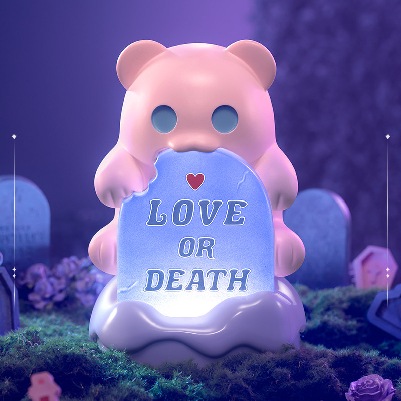 马克图布shinwoo幽灵熊小夜灯正版潮玩手办盲盒大娃摆件可爱公仔