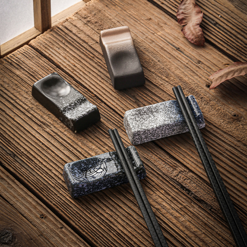 日式复古家用筷子个性创意网红陶瓷小托筷枕勺托餐厅料理店筷子架,餐饮具,筷子架,淘宝优惠券,粉丝福利购,淘宝优惠卷