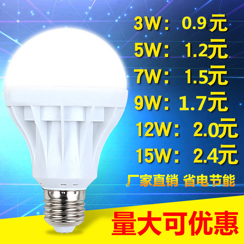 LED燈泡e27螺口12瓦卡口家用節能球泡燈細口50w超高亮客廳照明