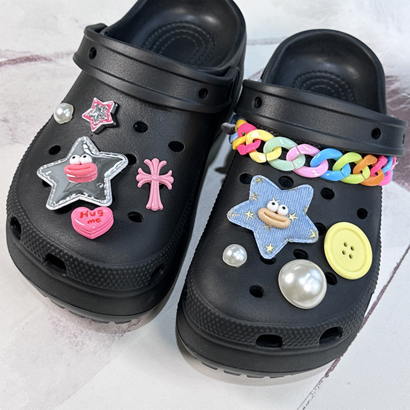 高级感洞洞鞋通用配饰适配crocs鞋花装饰扣卡骆驰智必星儿童男女