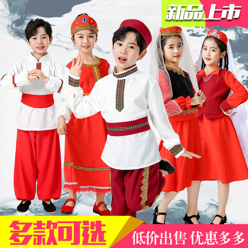 儿童舞蹈服装俄罗斯舞蹈