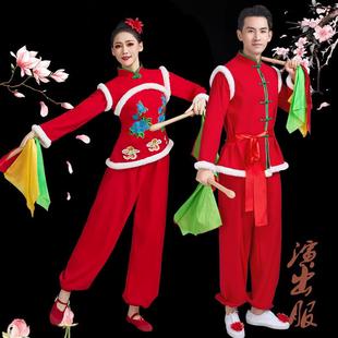 新款民族腰鼓队服装秧歌服表演中国风民族舞蹈男女成人打鼓舞蹈服