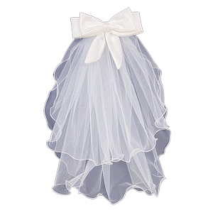 头纱头饰新娘主婚纱领证登记求婚拍照道具订婚结婚白色小轻短儿童