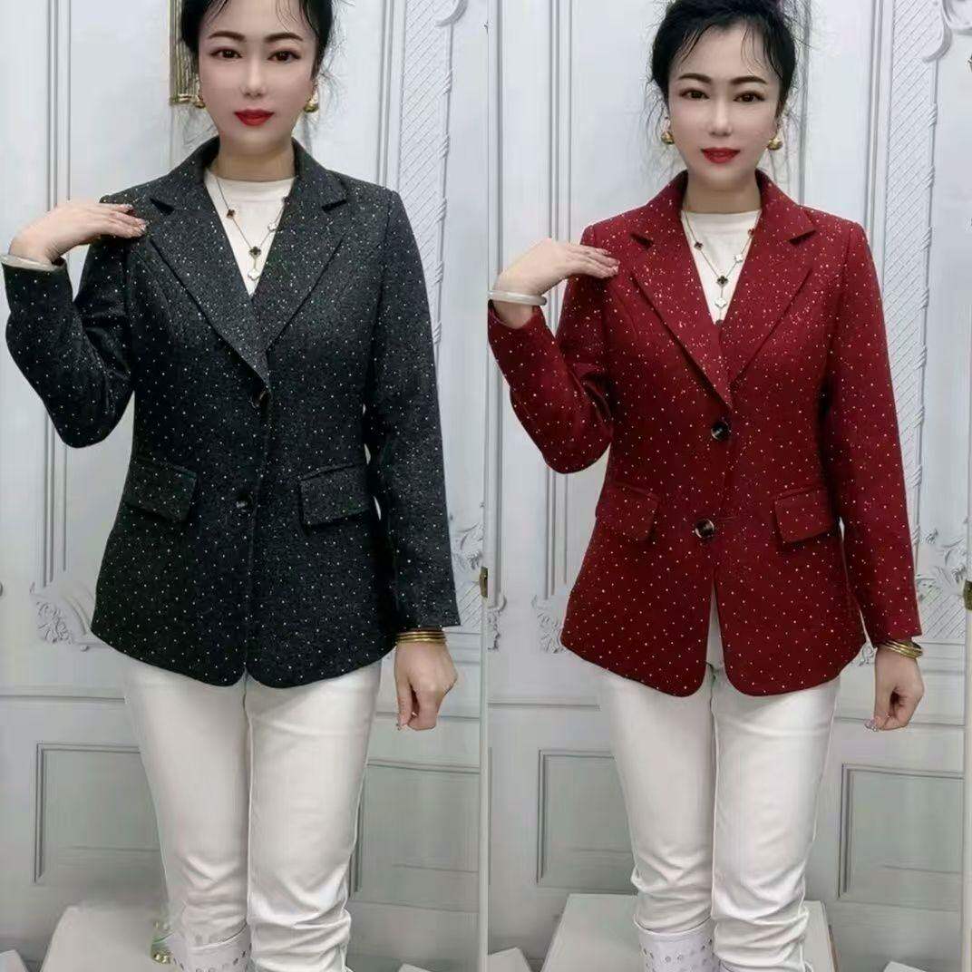 2026春秋气质时尚洋派显瘦西装外套修身百搭女士新款烫钻西服上衣