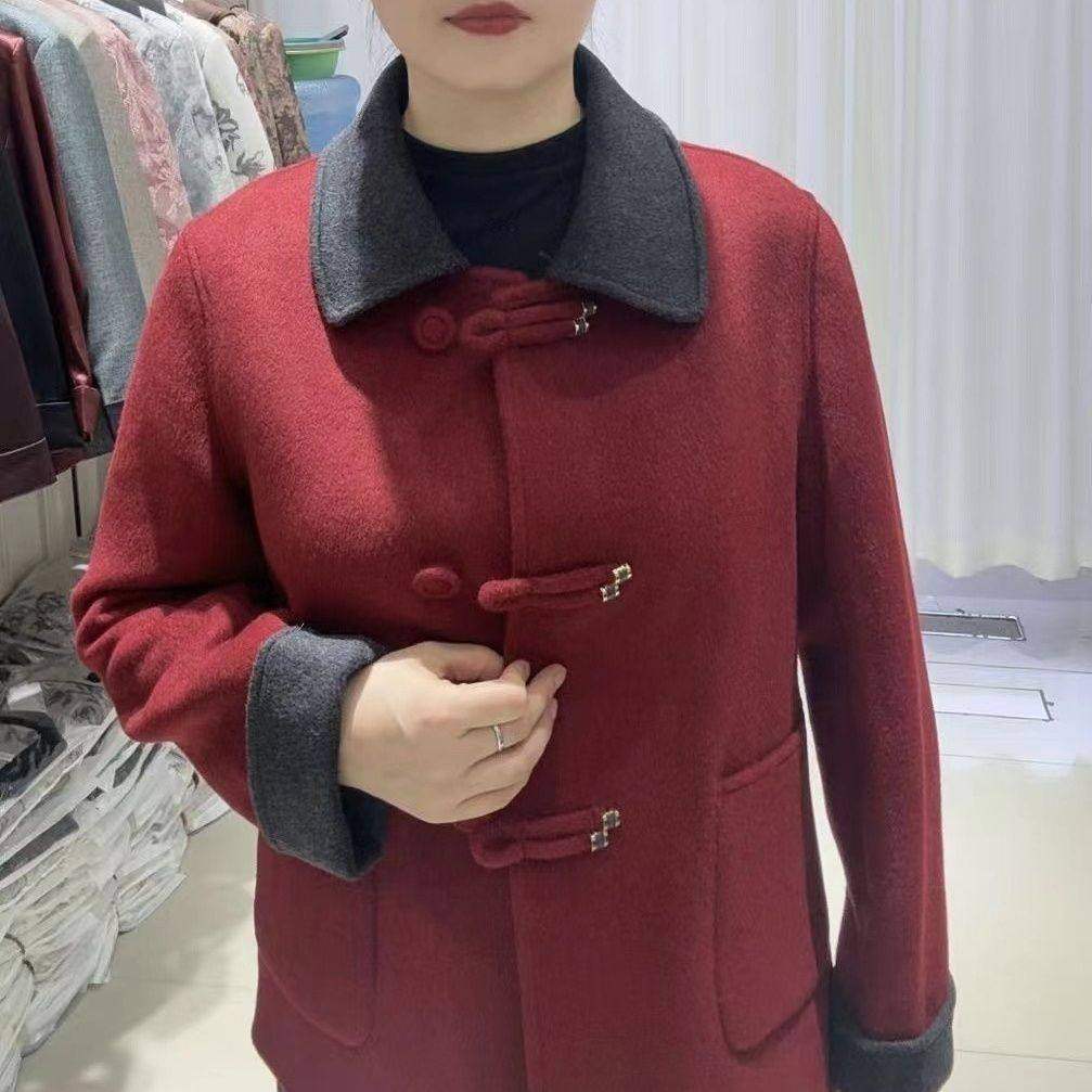 双面仿羊毛呢上衣女短款新款小个子妈妈结婚宴高档喜庆呢子外套,女装/女士精品,常规大码外套,淘宝优惠券,粉丝福利购,淘宝优惠卷