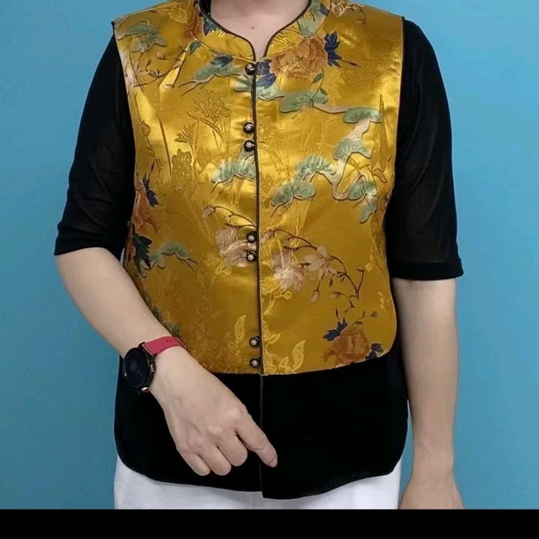 妈妈中式马甲复古国风盘