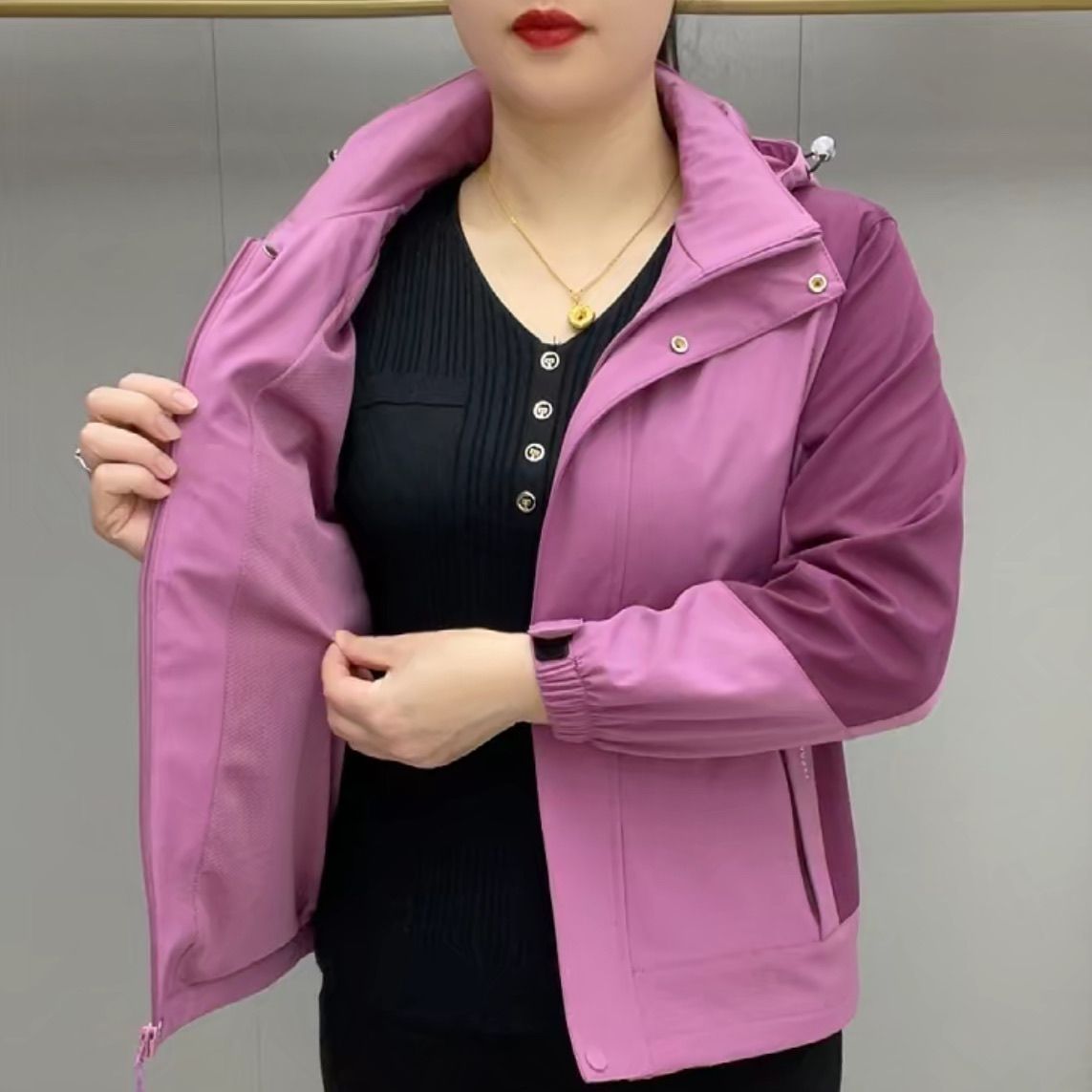 外套新款女士冲锋衣户外