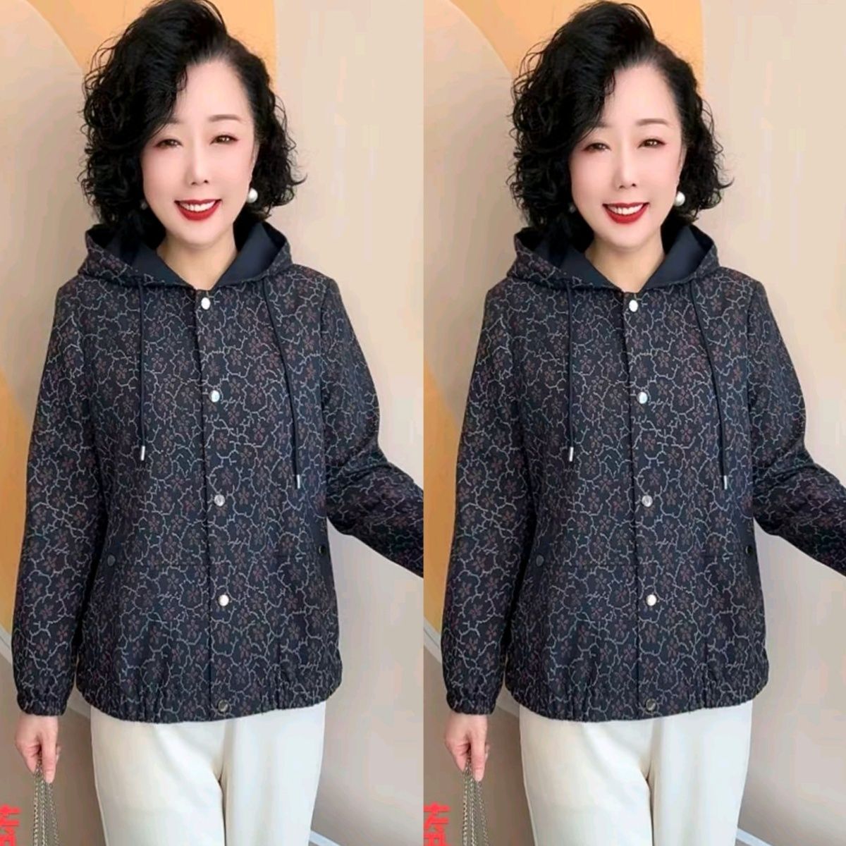 新款春秋妈妈加衬外套爆