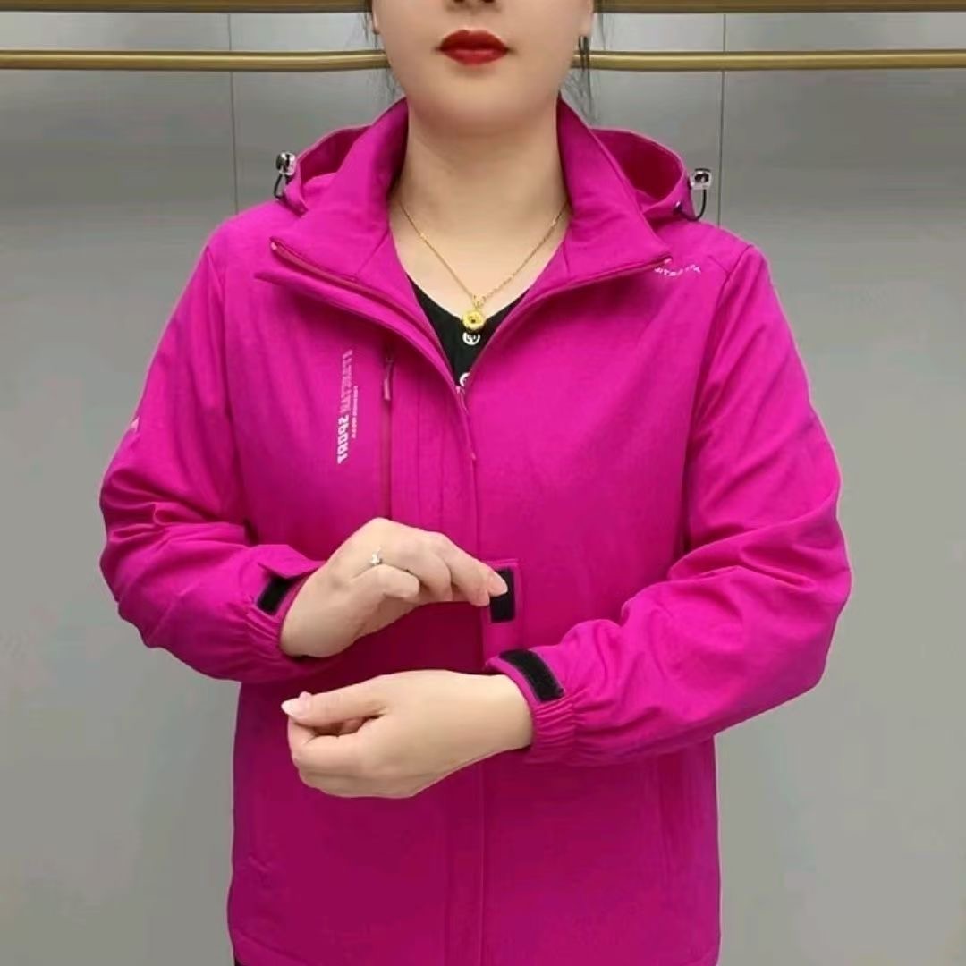 加绒冲锋衣女款三合一可拆卸2025新款冬季户外防风外套