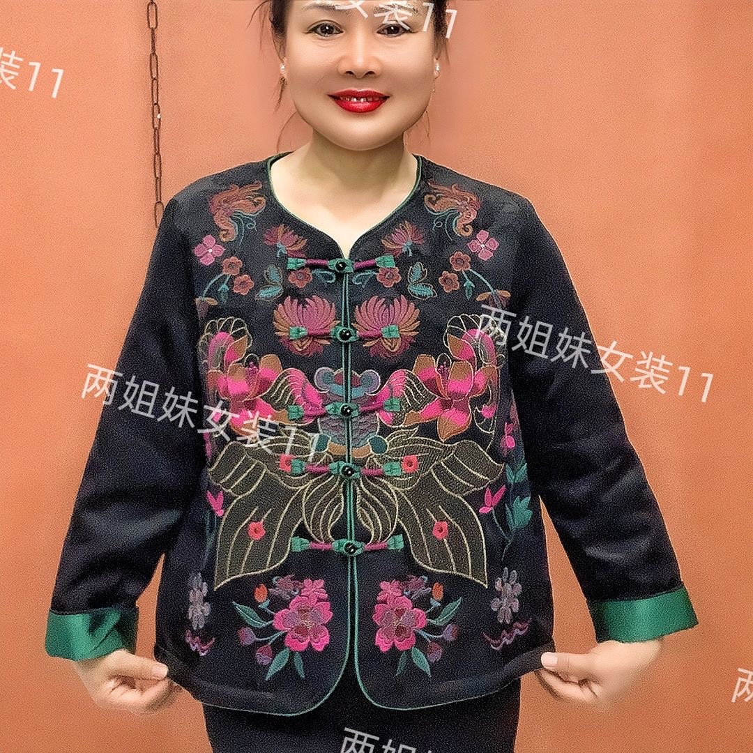 2025新款秋冬时尚新款中老年妈妈装减龄百搭宽松显瘦上衣