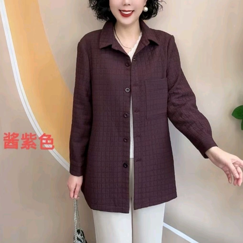 春秋中老年妈妈肌理暗格