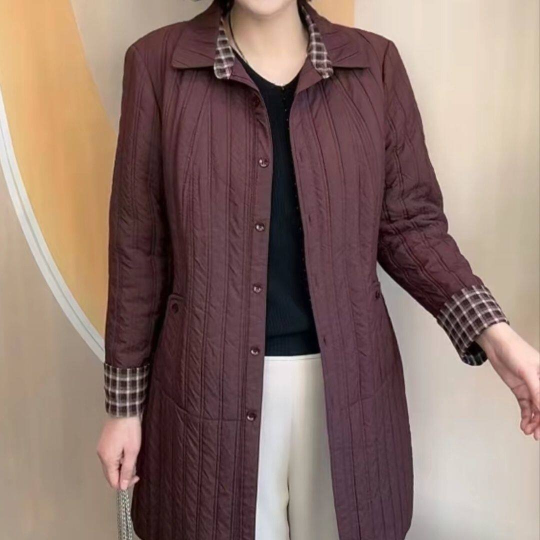 加绒女款棉服秋冬外套中