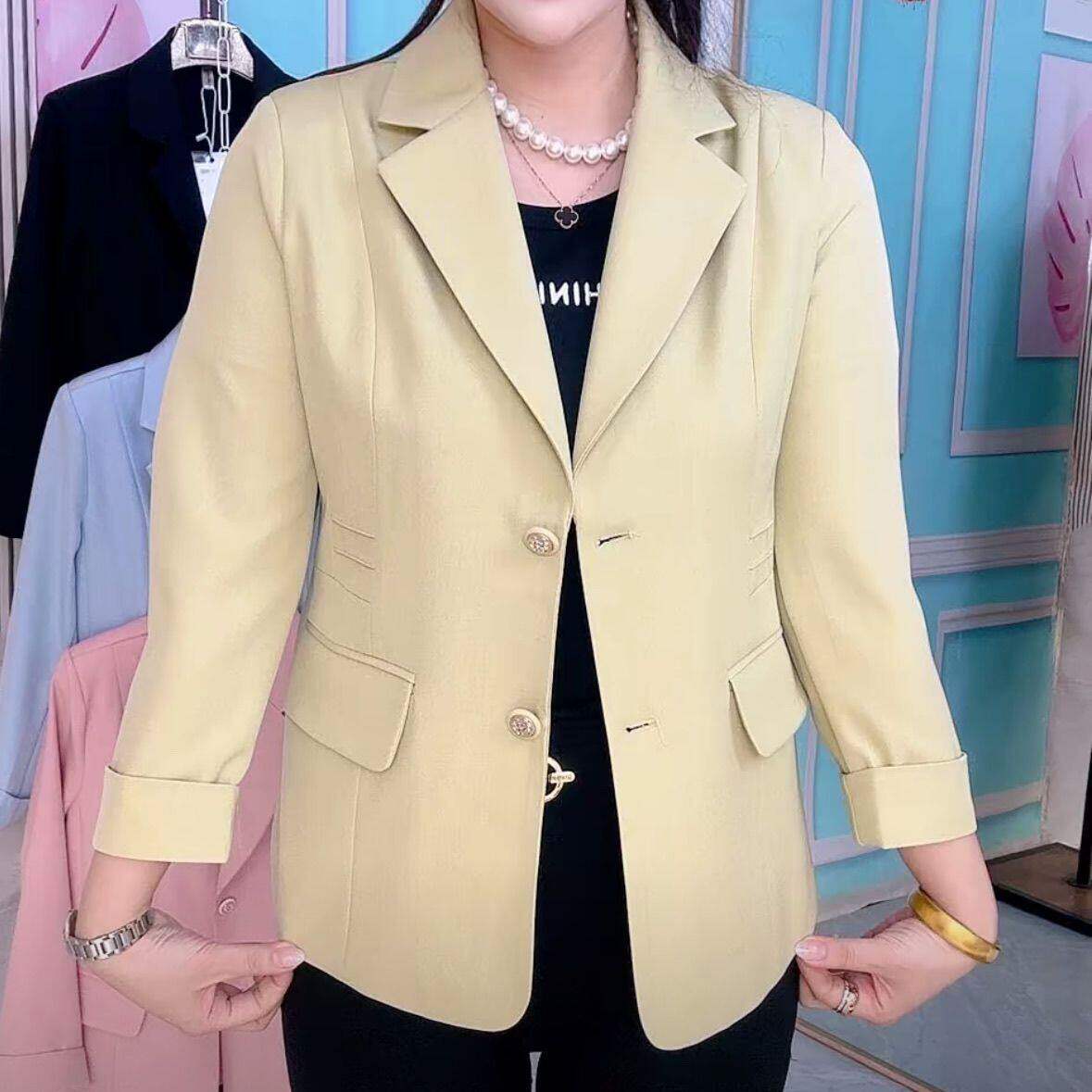 九分袖西装外套女士春夏2026新款小个子短款气质薄款开春西服上衣