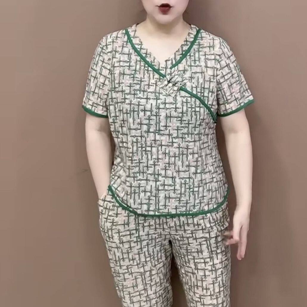 新款套装长裤上衣妈妈中