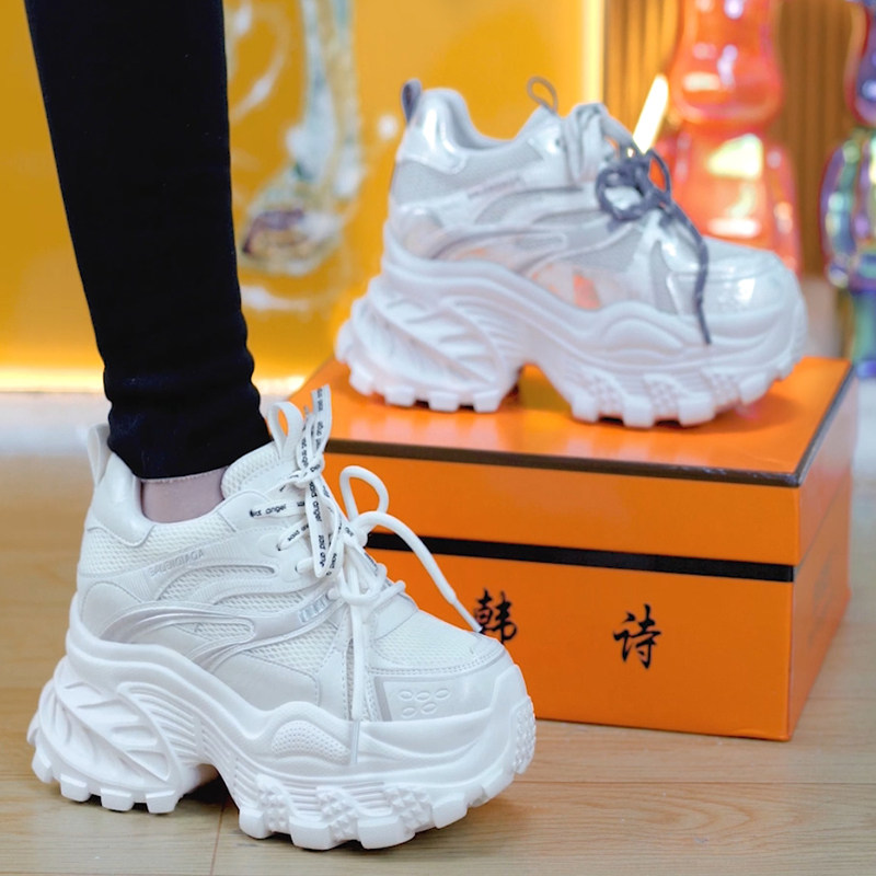 8cm网面透气内增高厚底老爹鞋女2026春季新款松糕运动休闲鞋子,女鞋,老爹鞋,淘宝优惠券,粉丝福利购,淘宝优惠卷