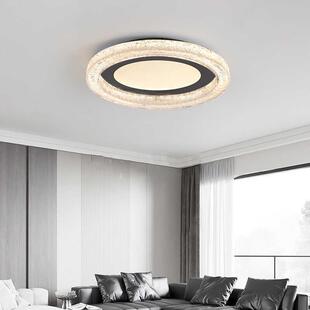 客厅卧室大厅吸顶灯现代轻奢高级感冰裂纹创意护眼意式极简灯具