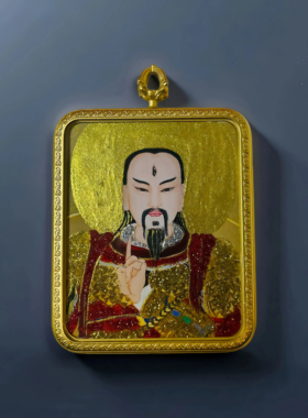 文仰阁道家雷祖唐卡吊坠国风送礼