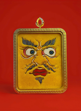 纯手绘粗矿砂佛眼唐卡吊坠