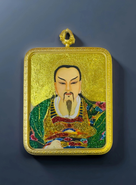 龙虎山天师府道家护身符唐卡吊坠