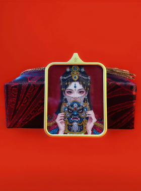 扎基拉姆前世今生手工朱砂唐卡