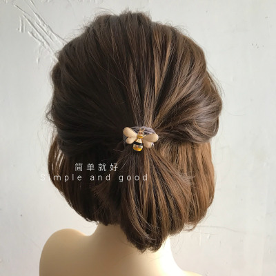 ins简约蜜蜂气质百搭发绳花朵