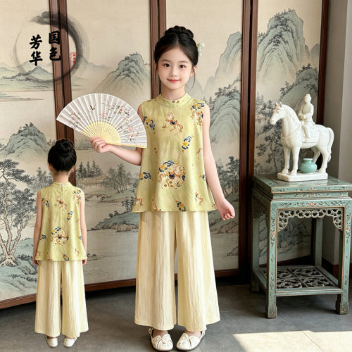 女童新中式国风汉服马踏飞燕套装