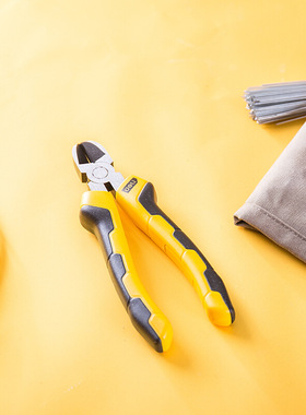 得力(deli)DL0201德式双色胶柄水口钳斜口钳剪线钳斜嘴钳6英寸