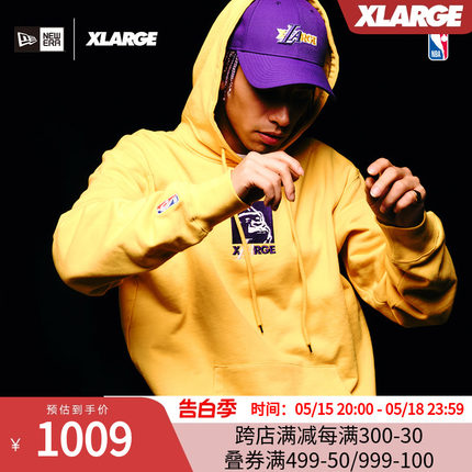 XLARGE x NBA x NEW ERA 联名LA套头连帽卫衣 湖人快船